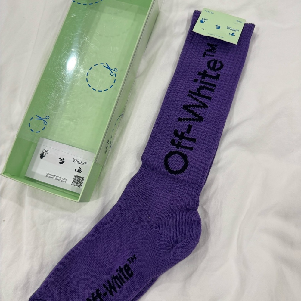 Original Off-White Vibrant Purple Casual Socks